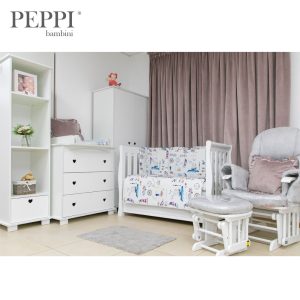 Lenjerie pătuț 5 piese Marine Blue PeppiBambini – confort, siguranță și stil marin pentru camera bebelușului